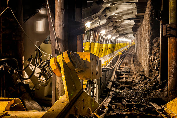 Underground corridor with steel support system Underground corridor with steel support system